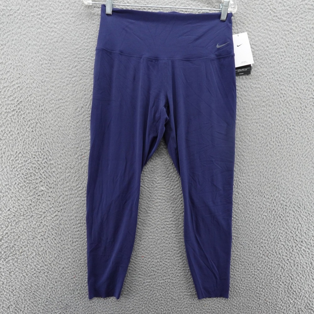 Nike Zenvy Dri-FIT Womens High Rise 7/8 Leggings Navy Blue Size Large NEW
